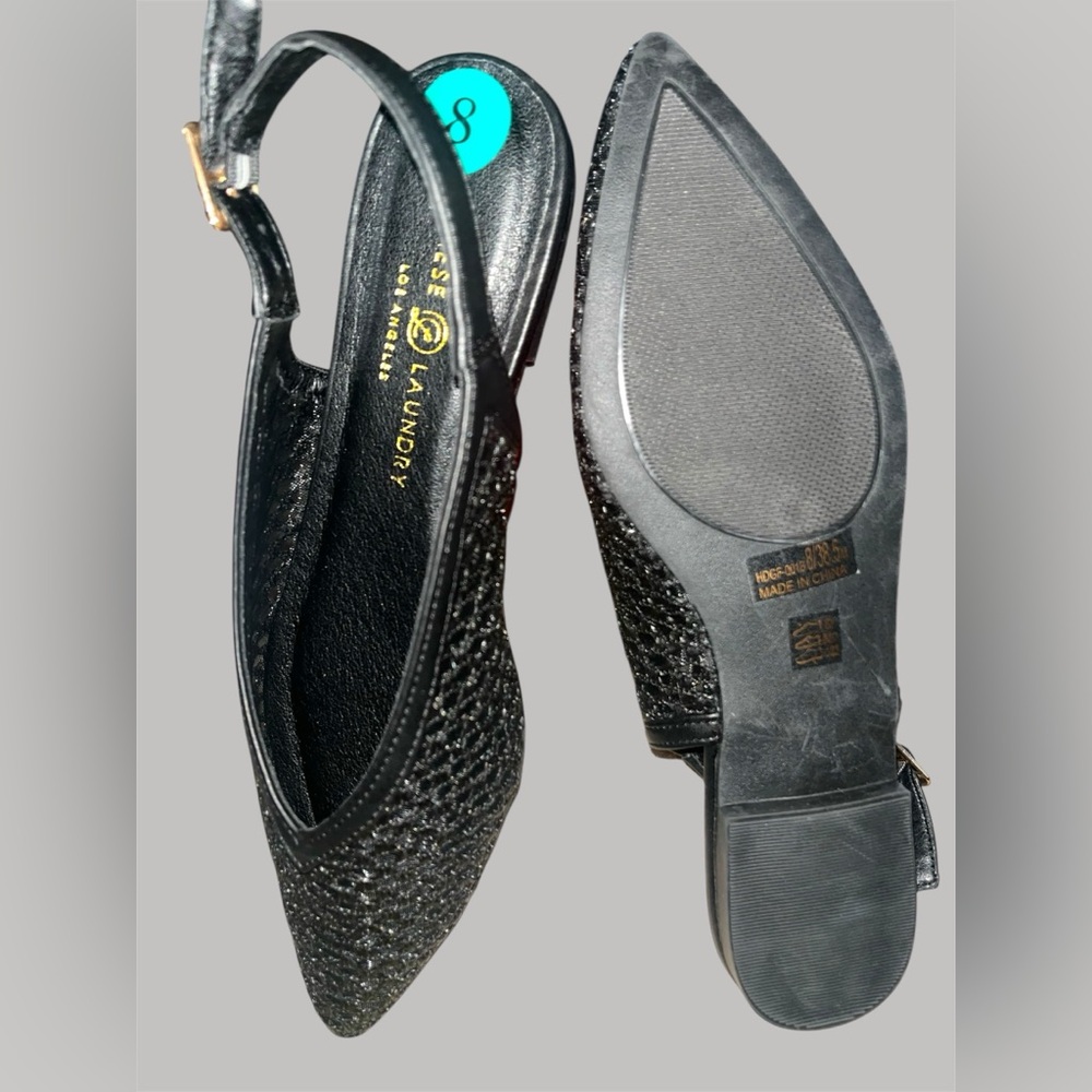 *new* Chinese Laundry Black Mesh Slingback Flats - Picture 3 of 10